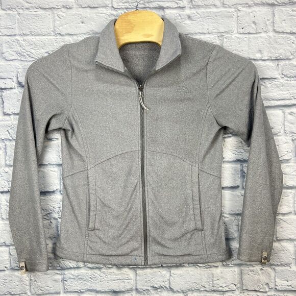 The North‎ Face Women Fleece Jacket Sweater Full Zip Long Sleeve Gray Sz Medium - Picture 1 of 9